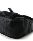 Tessuto Nylon Saffiano Double Buckle Messenger Shoulder Bag Black