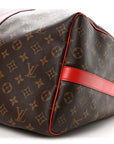 Calfskin Monogram Keepall Bandouliere 50 Coquelicot