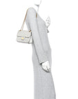 Metallic Goatskin Quilted 2.55 Reissue Mini Flap Silver