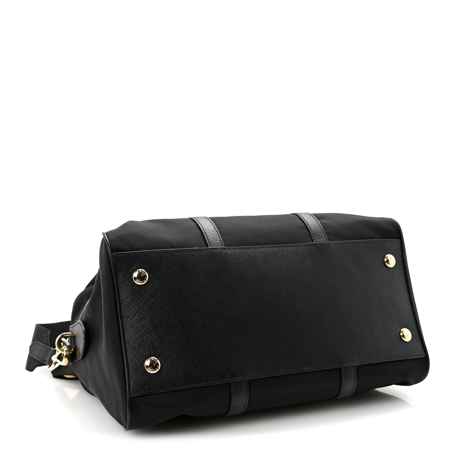 Re-Nylon Saffiano Medium Re-Edition 1978 Top Handle Bag Black