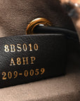 Shearling Vitello Dolce F is FNDI Macro FF 1974 Mini Mon Tresor Bucket Bag Tobacco Black
