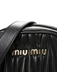 Nappa Matelasse Dome Crossbody Black