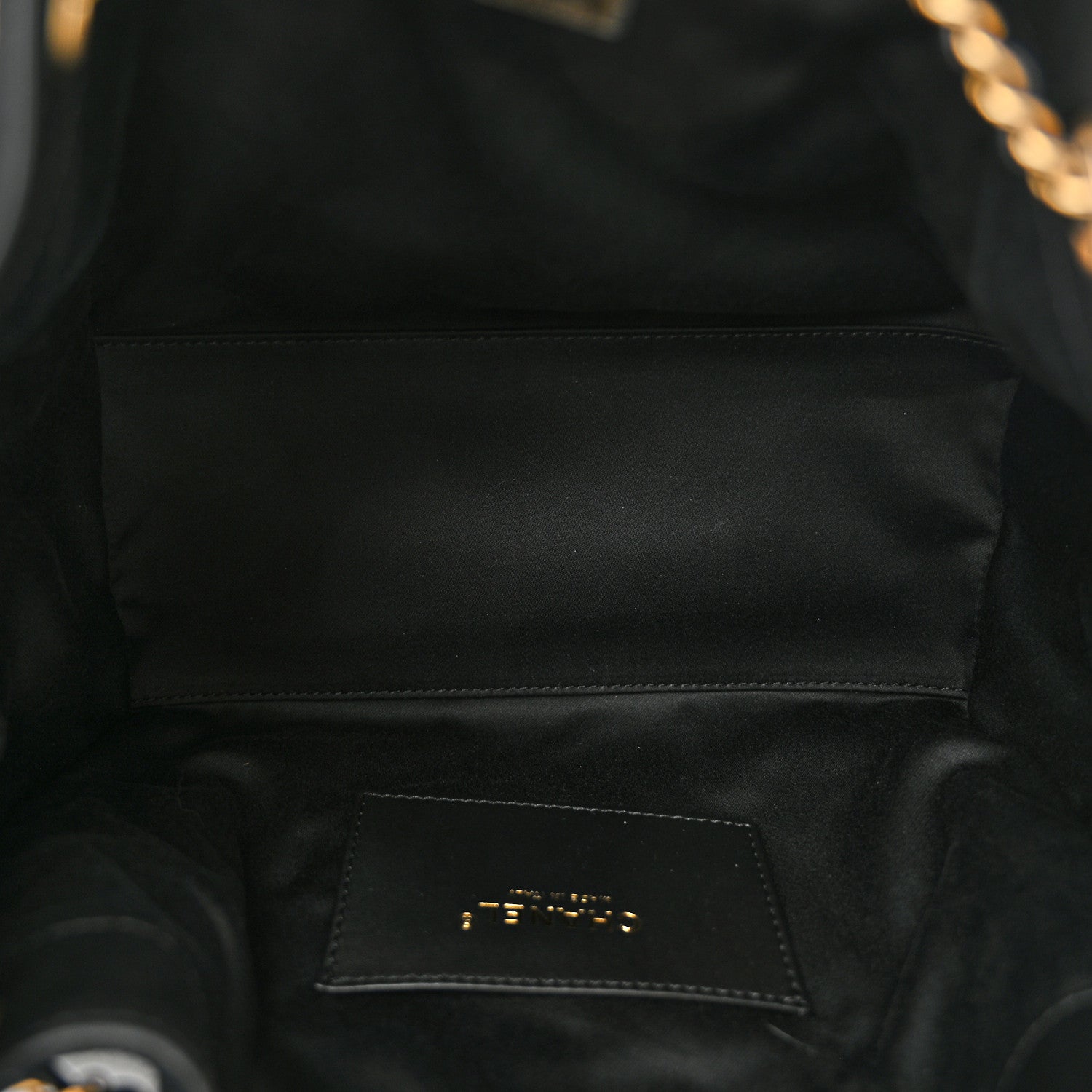 Suede Quilted Small CHNL 25 Handbag Black
