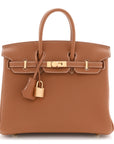 Togo Birkin 25 Gold