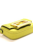 Canvas Vitello King FF Embroidered Nano Maxi Buckle Baguette Charm Wasabi