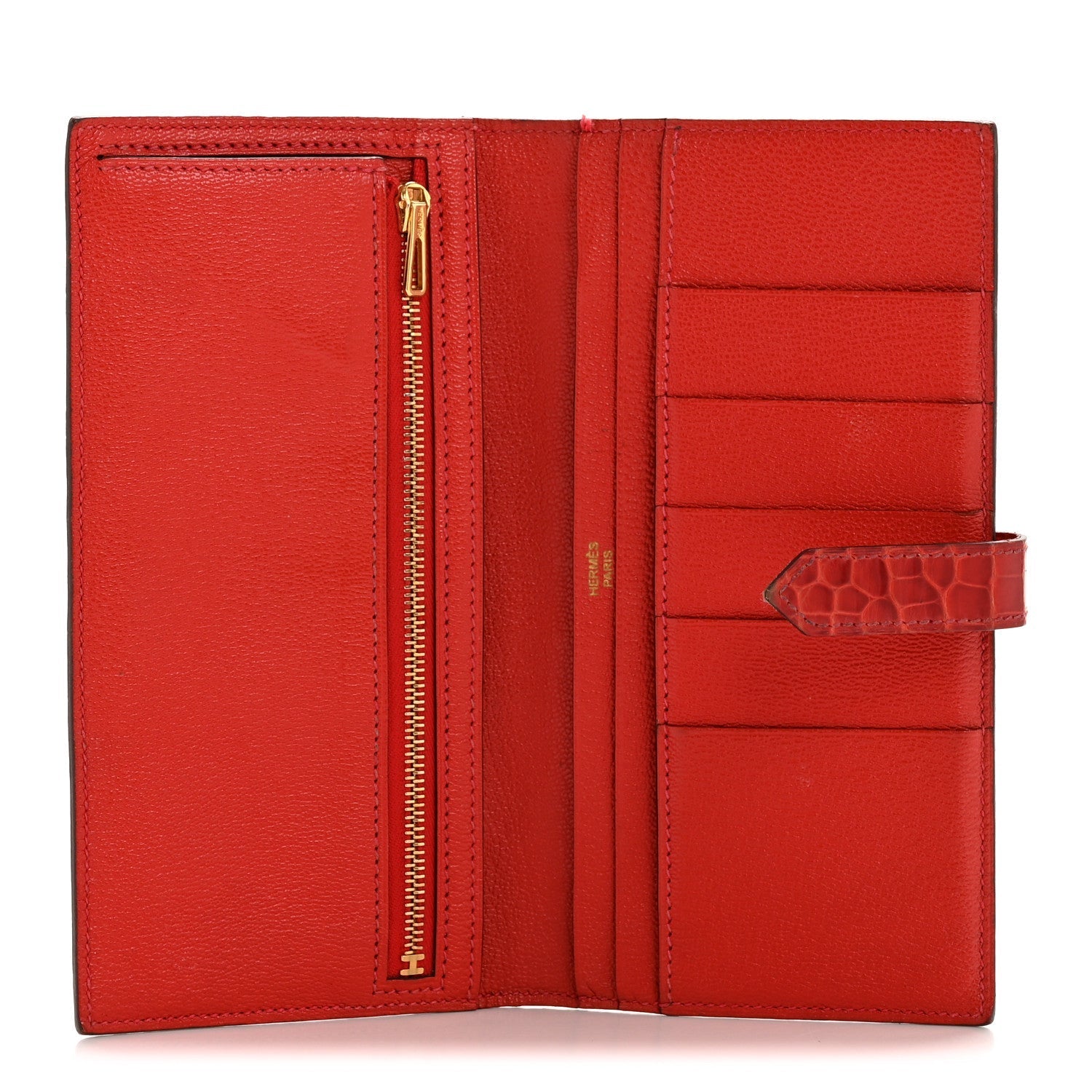 Shiny Alligator Bearn Wallet Geranium