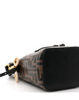 Vitello Liberty F is FNDI Bi-Color FF 1974 Embossed Mini Mon Tresor Bucket Bag Maya Black