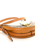 GG Supreme Monogram Calfskin Small Padlock Messenger Shoulder Bag Beige Mystic White Sun Oil