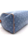 Calfskin Monogram Speedy P9 Bandouliere 30 Silk Blue