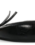 Crinkled Calfskin Crusier Crescent Bag Black