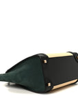 Baby Grained Calfskin Nubuck Micro Tri-Color Luggage Teal