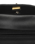Lambskin Quilted Mini Rectangular Flap Black