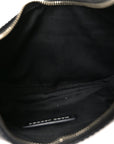 Crinkled Calfskin Crusier Crescent Bag Black
