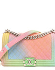 Caviar Quilted Medium Cuba Rainbow Boy Flap Multicolor