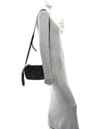 Pebbled Calfskin Small Soho Disco Bag Black