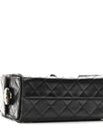 Shiny Crumpled Quilted Mini CHNL 25 Handbag Black