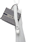 Oblique Large Book Tote Blue Multicolor