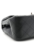 Lambskin Quilted Mini Square Flap Black