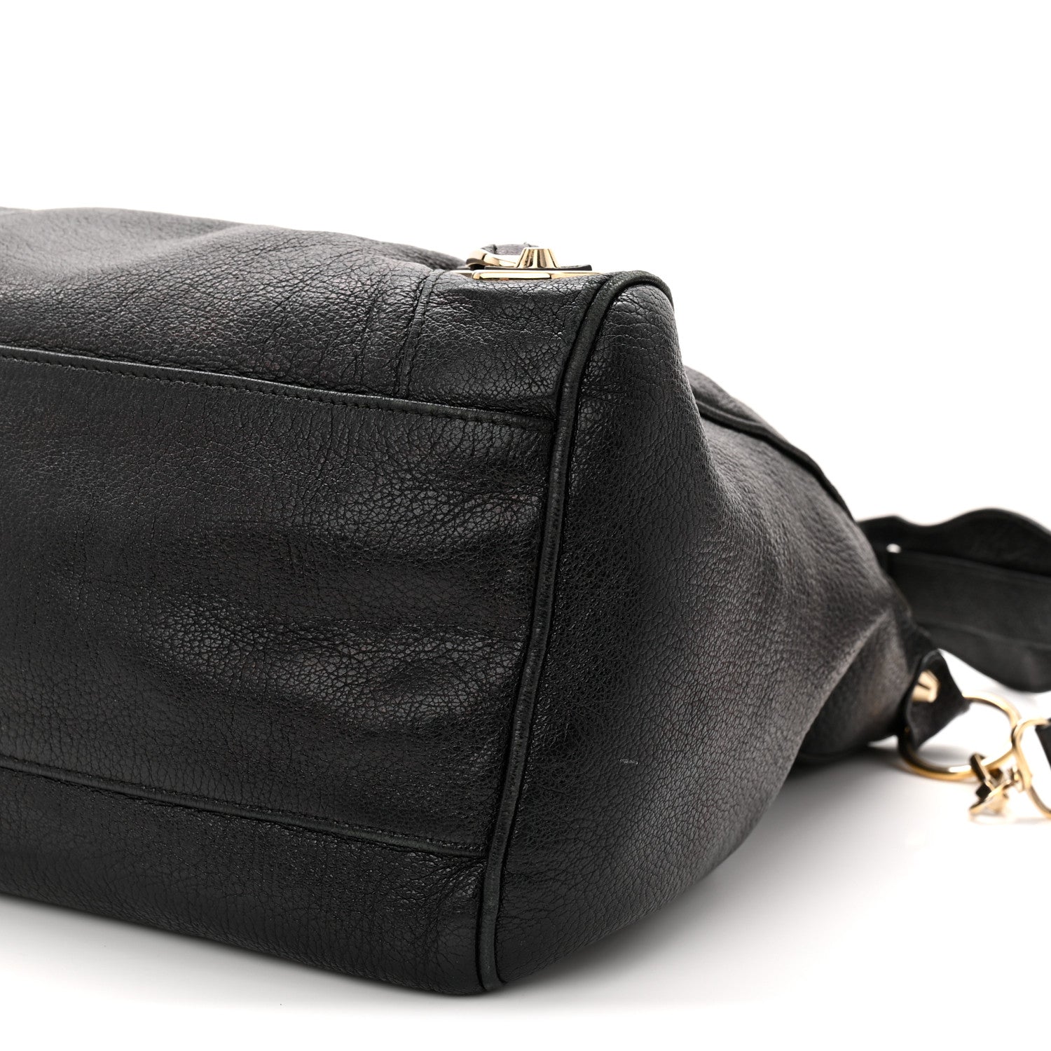 Chevre Gold Metallic Edge Hardware Velo Black