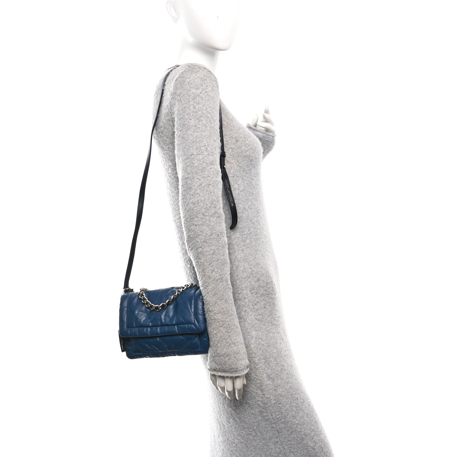 Lambskin The Pillow Bag Blue Sea
