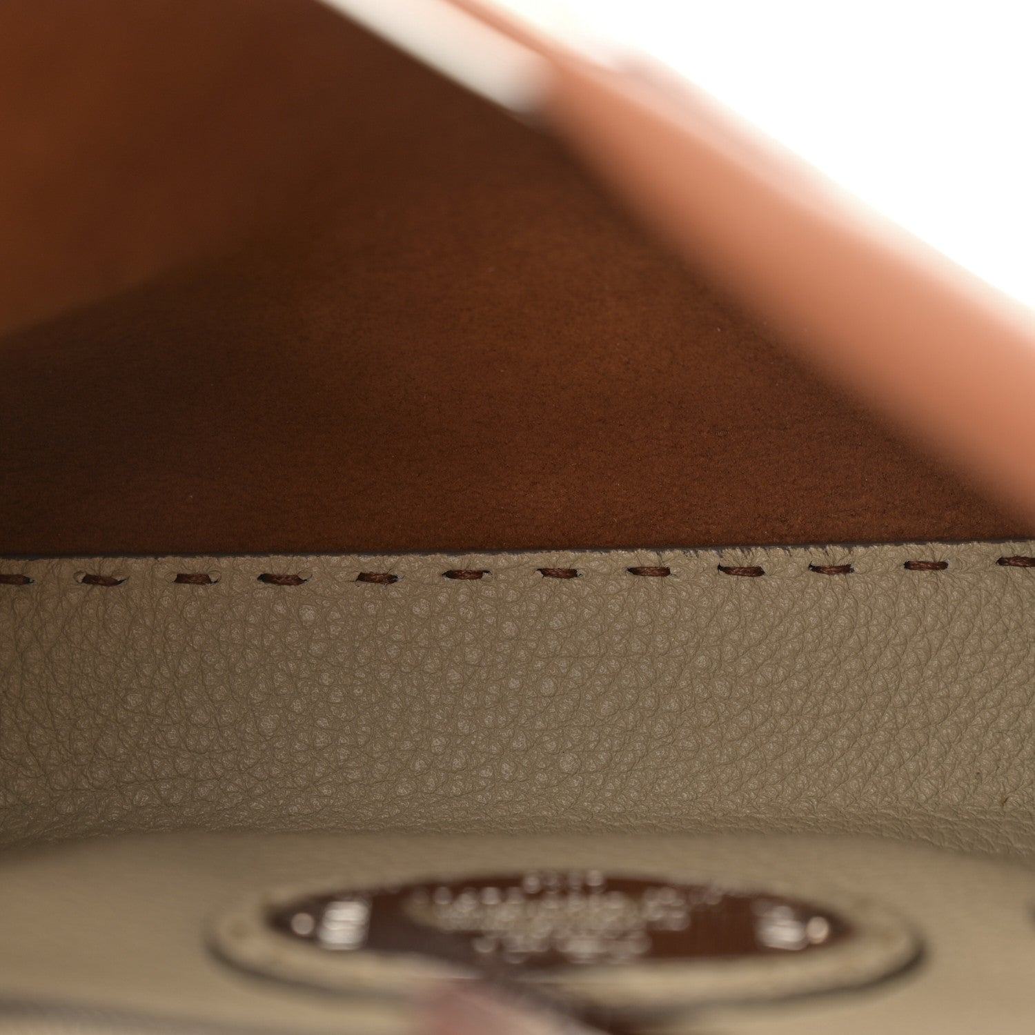 Cuoio Romano Selleria Bi-Color Mini Peekaboo Iconic Satchel Mou Milk