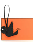 Epsom Chevre Mysore Swift Alligator Lizard Birdy Bag Charm Black
