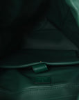 GG Supreme Monogram Snakeskin Ophidia Double Buckle Backpack Brown Green