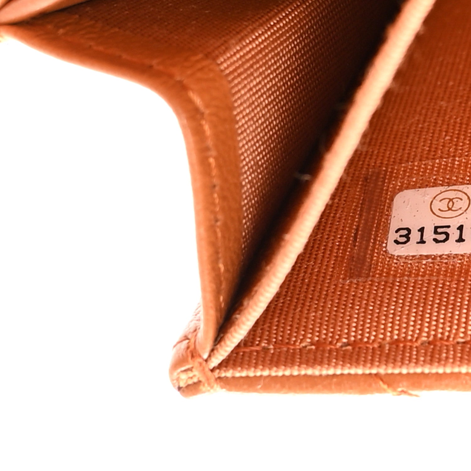 Lambskin Quilted CHNL 19 Flap Coin Purse With Chain Light Brown
