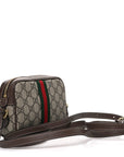 GG Supreme Monogram Web Mini Ophidia Shoulder Bag Brown
