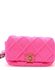 Jersey Quilted CHNL 19 Waist Bag Pink