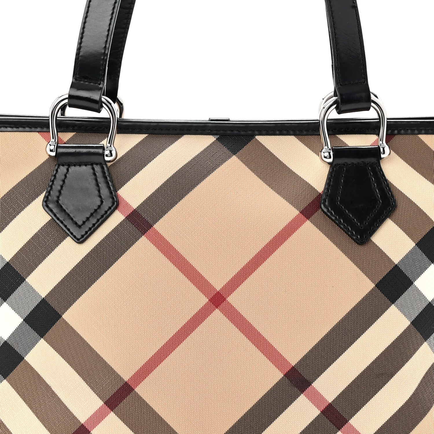 Supernova Check Small Nickie Tote Black