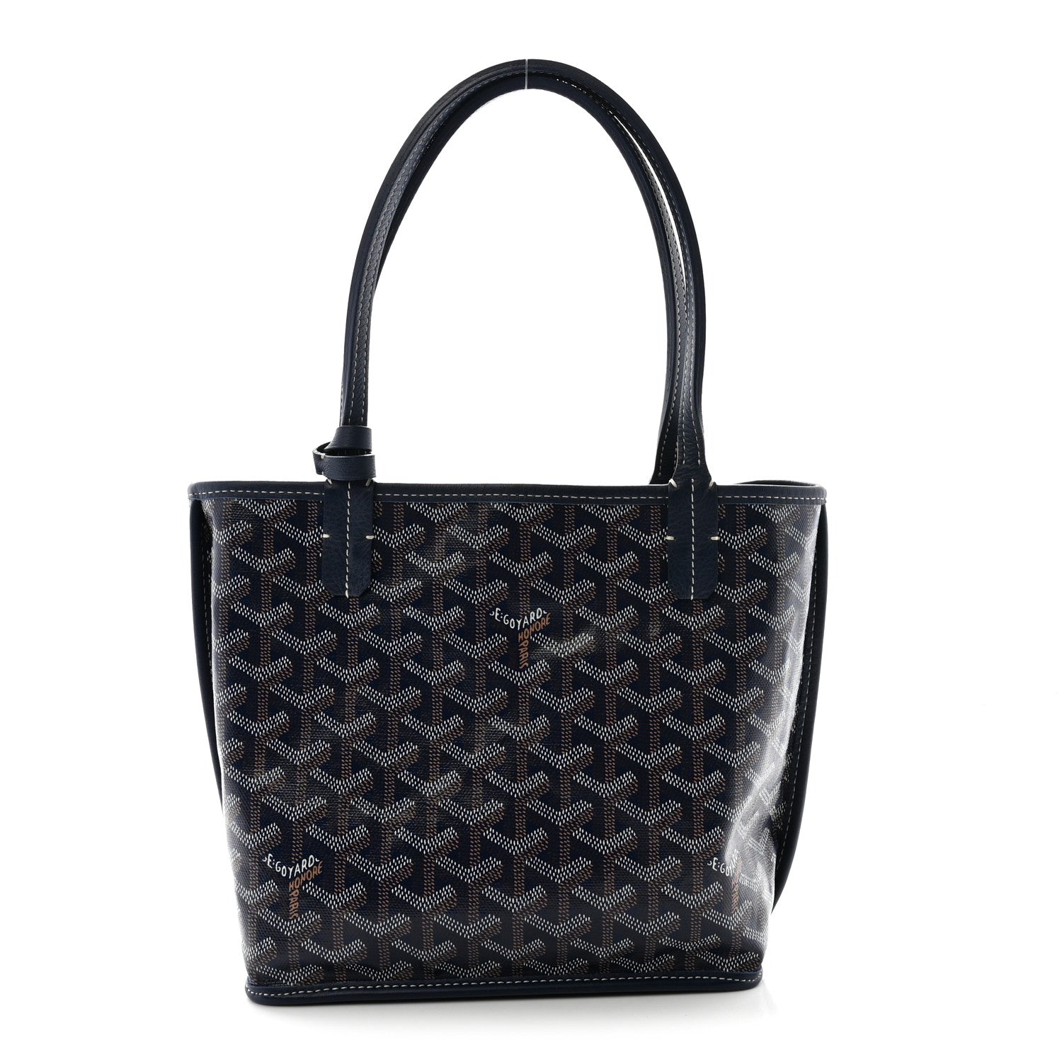 Goyardine Reversible Mini Anjou Navy