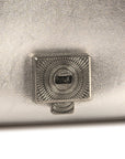 Metallic Calfskin Small Devotion Crossbody Bag Silver