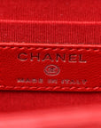 Lambskin Quilted Mini Trendy CC Chain Wallet Black