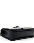 Goatskin Quilted Patent New Medium Duo Boy Flap Black