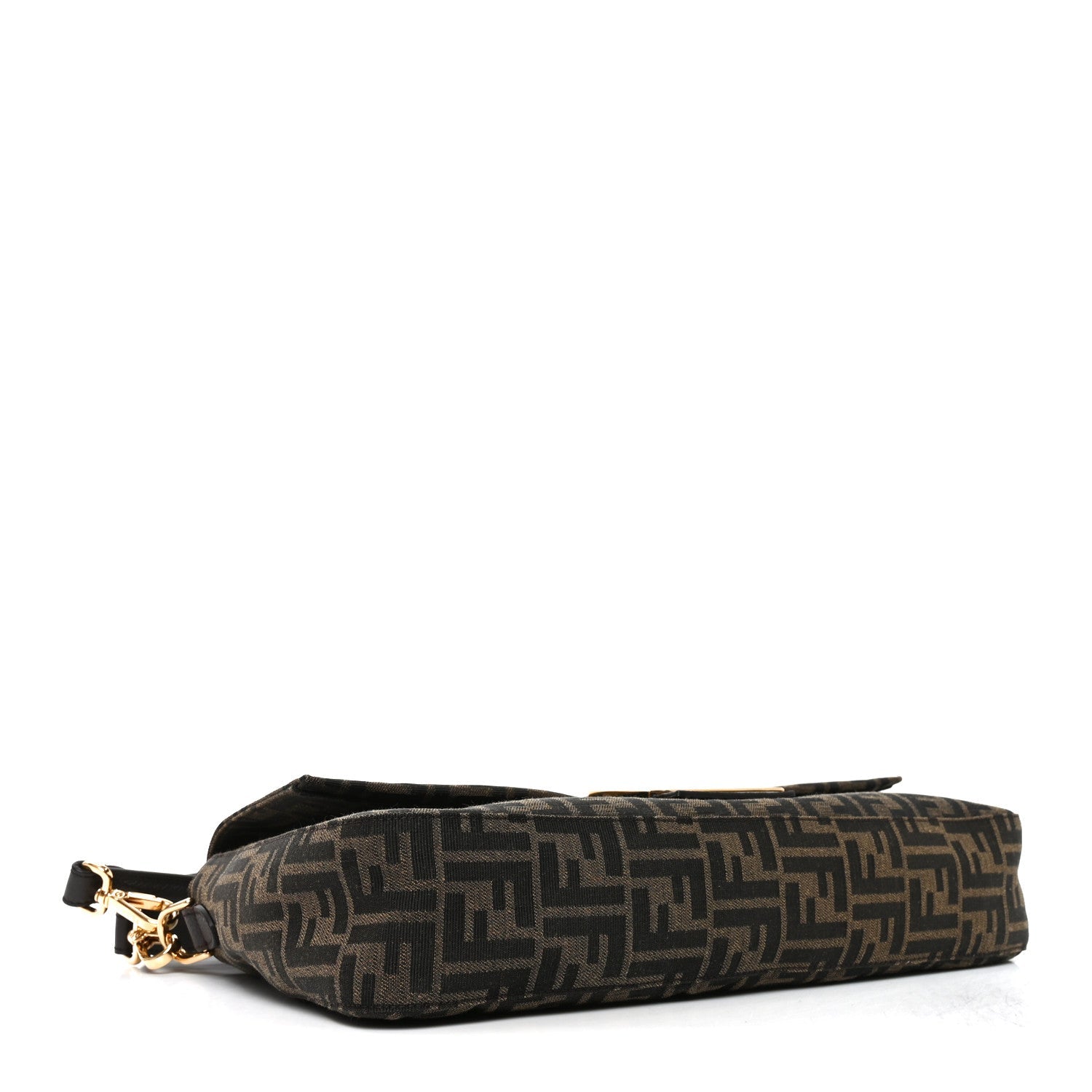 Fabric Jacquard FF 1974 Maxi Baguette Tobacco Moro Black