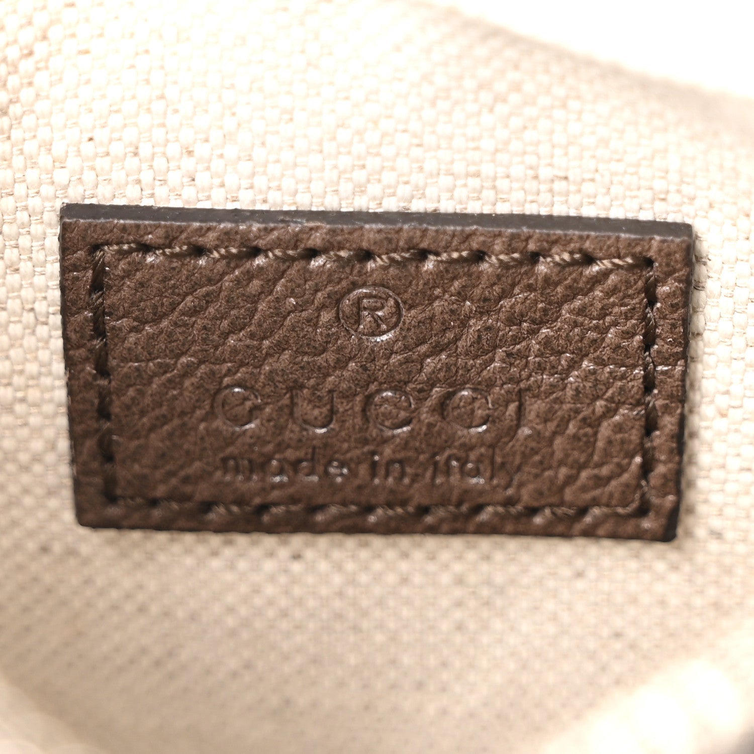 GG Supreme Monogram Textured Calfskin Web Small Attache Shoulder Bag Beige Ebony New Acero