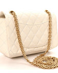 Aged Calfskin Quilted 2.55 Reissue Mini Flap White