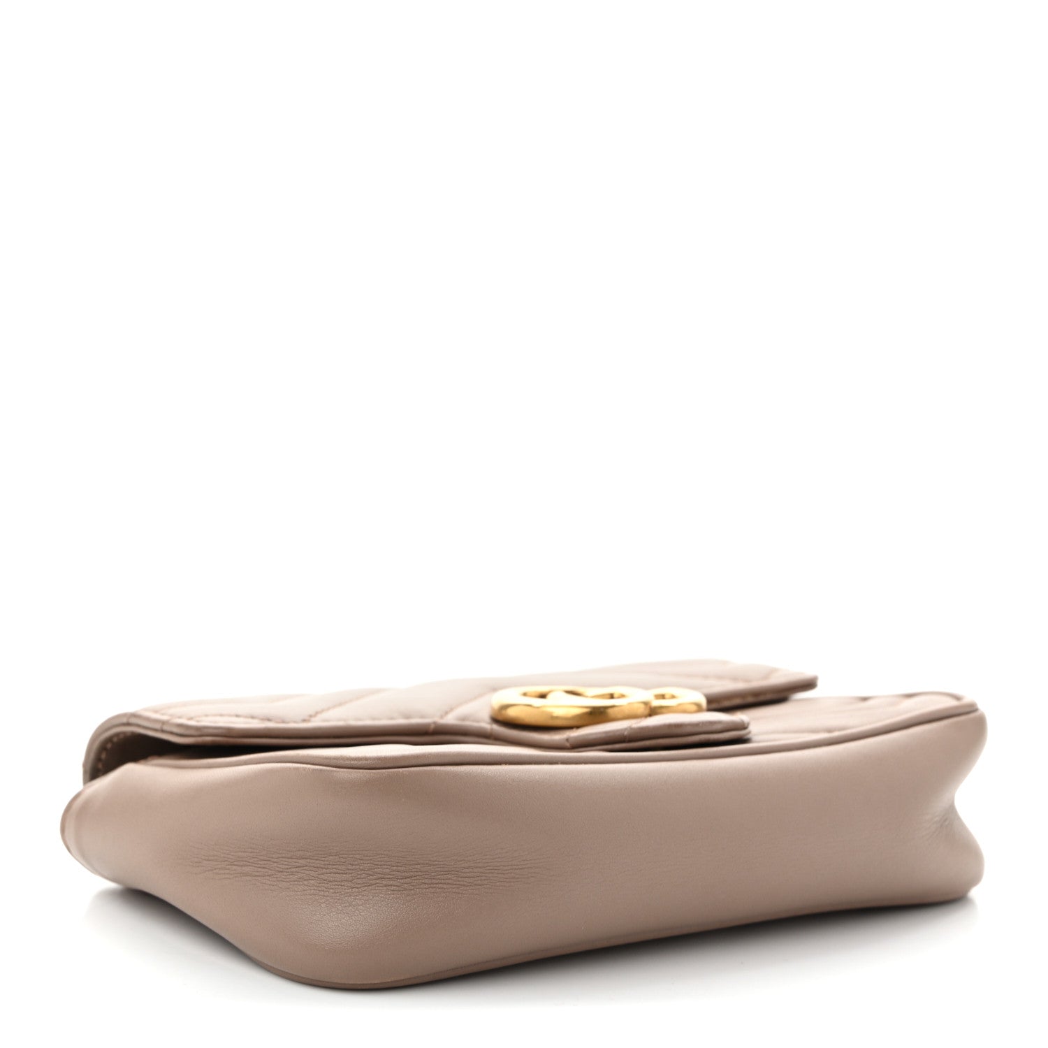 Calfskin Matelasse Super Mini GG Marmont Shoulder Bag Porcelain Rose
