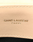 Calfskin Y Quilted Monogram Small Loulou Chain Satchel Dark Beige