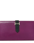 Tadelakt Lizard Bearn Gusset Wallet Anemone Vert