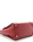 Drummed Calfskin Micro Luggage Merlot