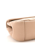 Sheepskin Matelasse Chevron Monogram Medium College Bag Dark Beige