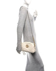 Calfskin Matelasse Small GG Marmont Chain Shoulder Bag White