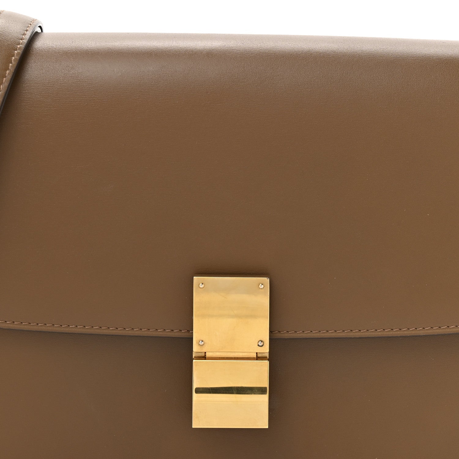 Box Calfskin Medium Classic Box Flap Bag  Camel