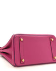 Togo Horseshoe Birkin 25 Rose Pourpre Cassis
