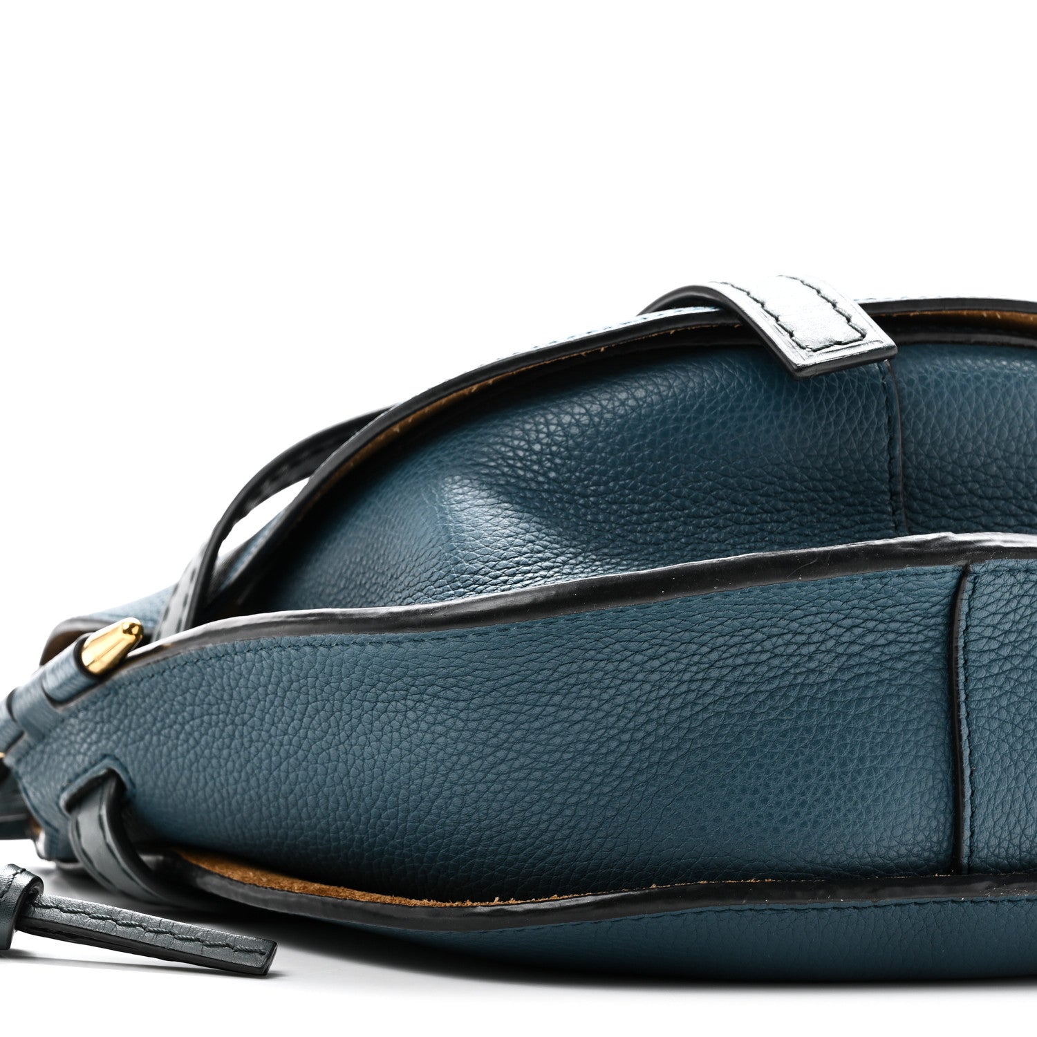 Grained Calfskin Small Gate Crossbody Bag Petroleum Blue Cypress