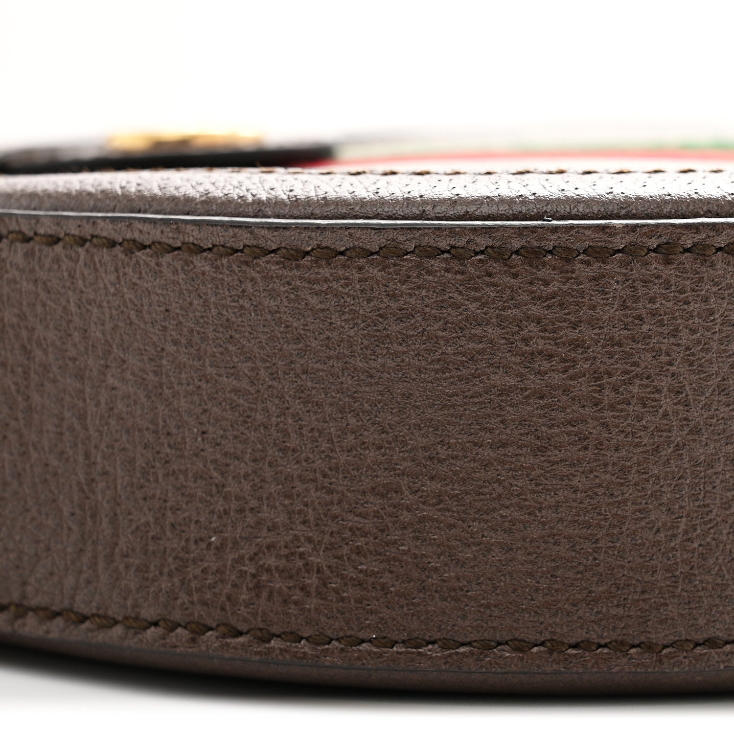 GG Supreme Monogram Web Mini Ophidia Round Shoulder Bag Brown
