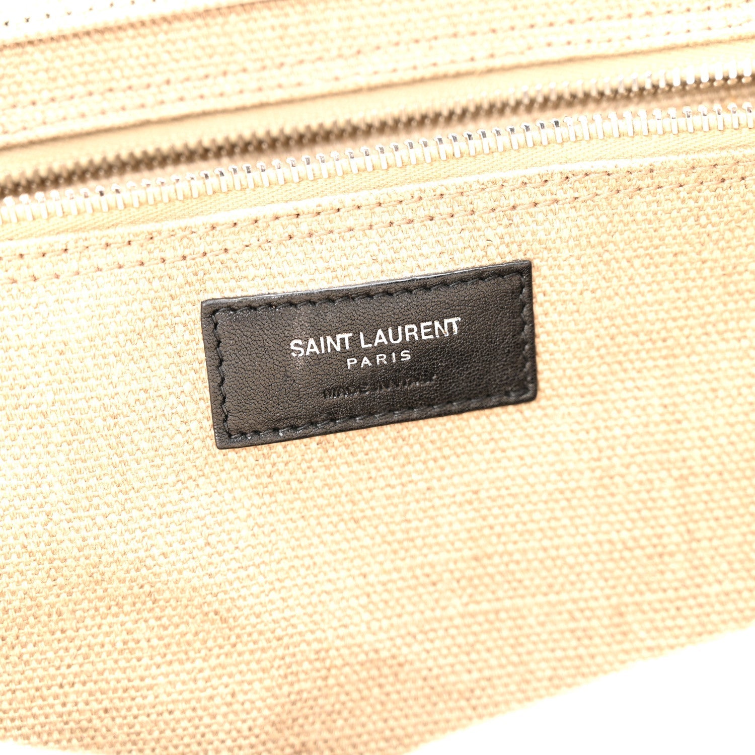 Linen Calfskin Rive Gauche Tote Optic White
