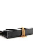 Smooth Calfskin Medium Classic Monogram Kate Tassel Satchel Black